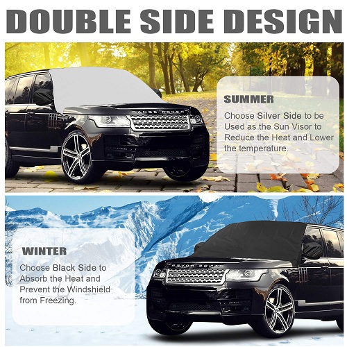 INNOCHEER Car Windscreen Cover, Windshield Snow Cover