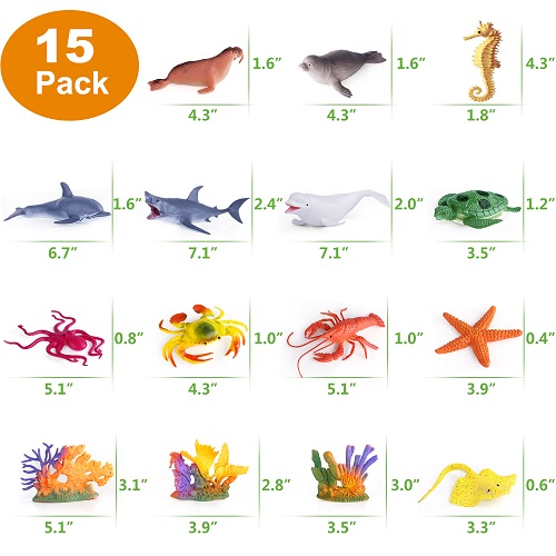 INNOCHEER Ocean Toys with Kids Play Mat