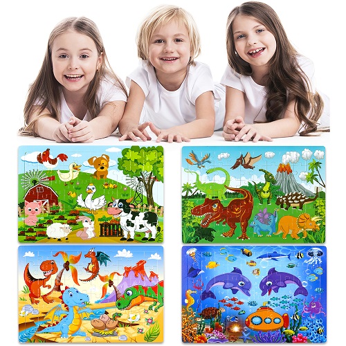 INNOCHEER Puzzles for Kids Ages 3-8 Year Old