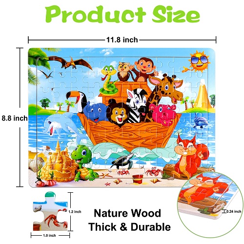 INNOCHEER Puzzles for Kids Ages 4-8