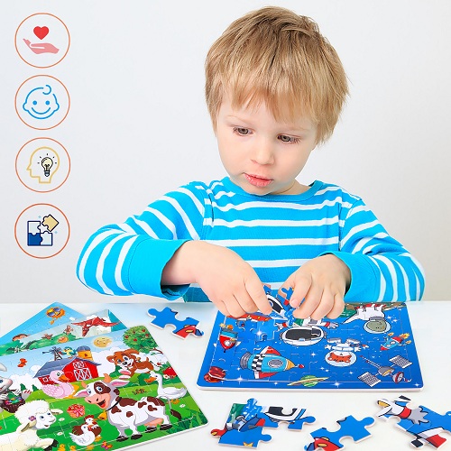 INNOCHEER Puzzles for Kids Ages 4-8