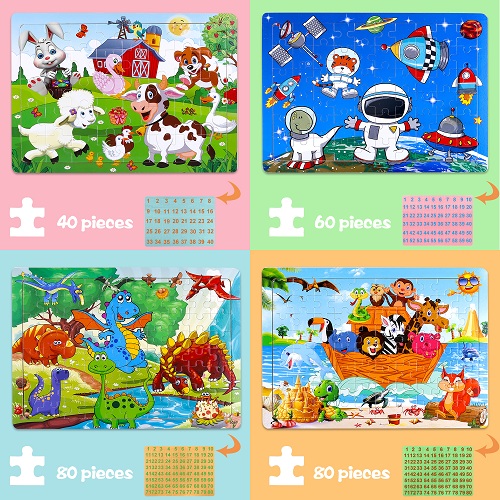INNOCHEER Puzzles for Kids Ages 4-8