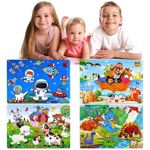 INNOCHEER Puzzles for Kids Ages 4-8