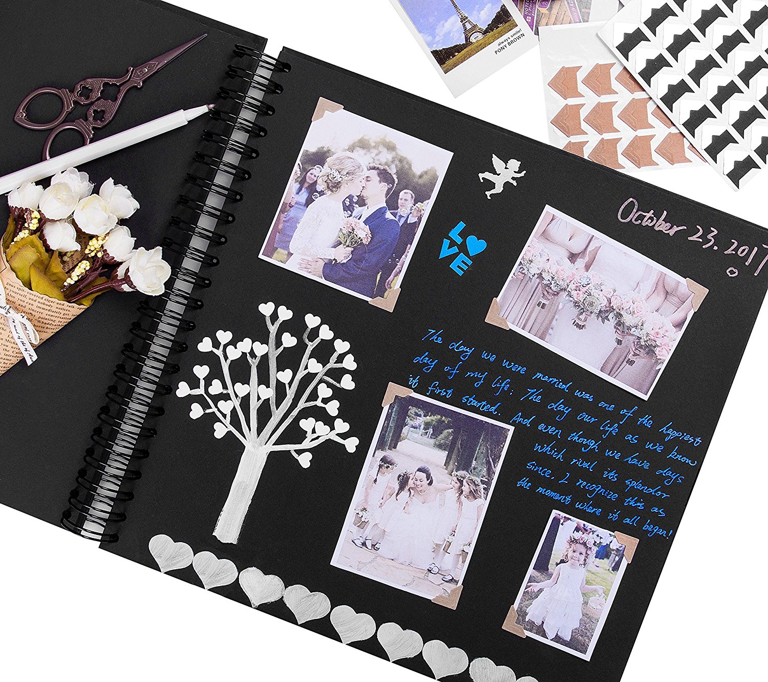 Innocheer 12x12 Inch Scrapbook Photo Album with Photo 